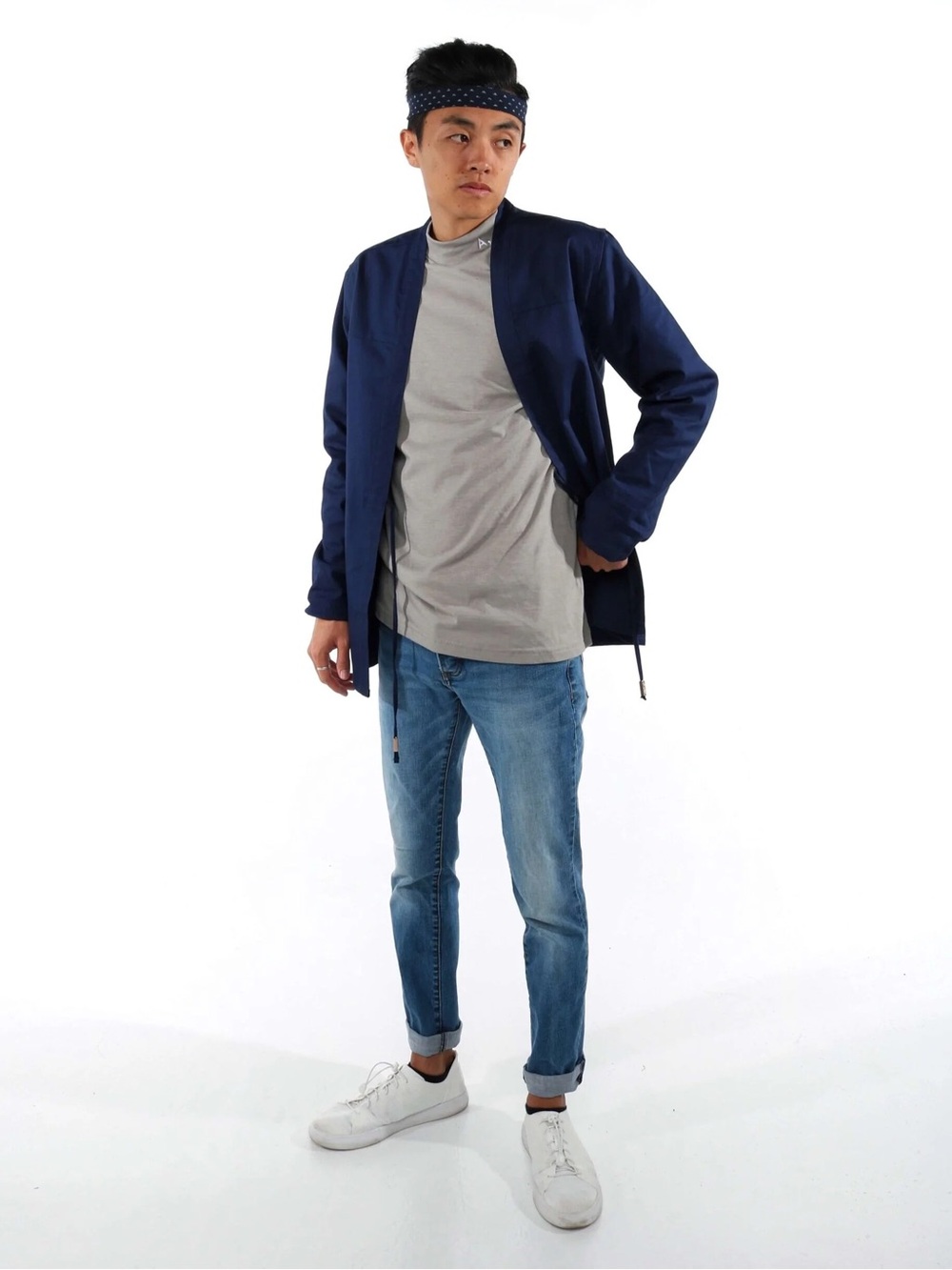 AKASHI-KAMA Noragi Jacket - Organic Navy, Size Small - Chore Coat - Blazer - USA - Picture 8 of 9